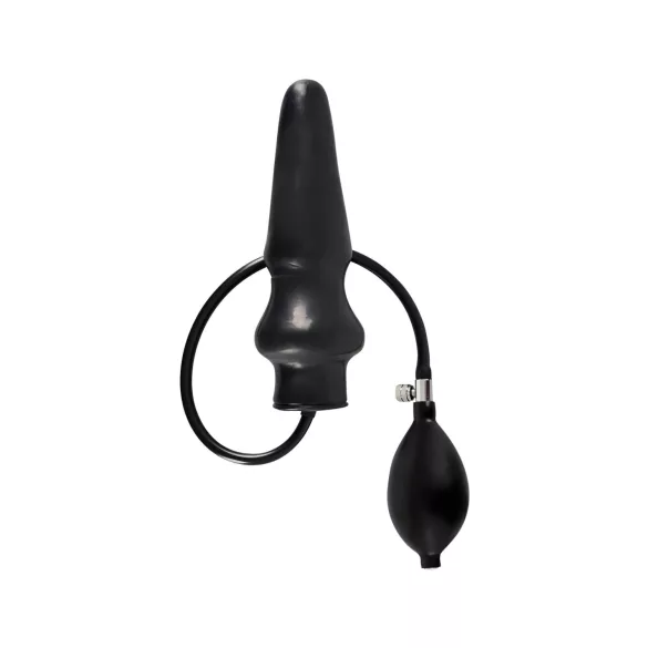 LATEX - plug anal inflável grande - látex preto