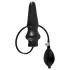 Latex plug anal grande insuflável (preto)