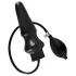 Latex plug anal grande insuflável (preto)
