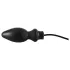 Latex plug anal grande insuflável (preto)