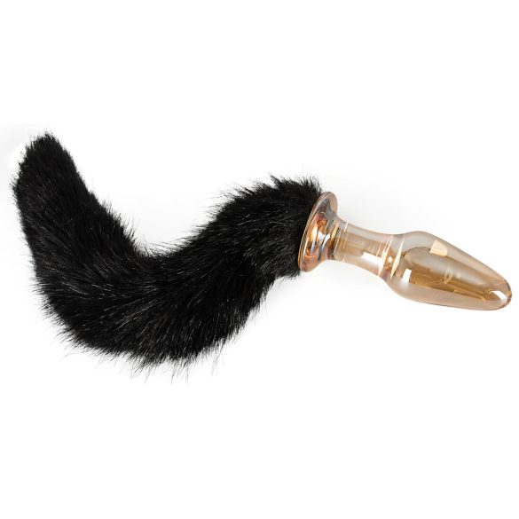 Plug Anal de Vidro com Cauda de Gato
