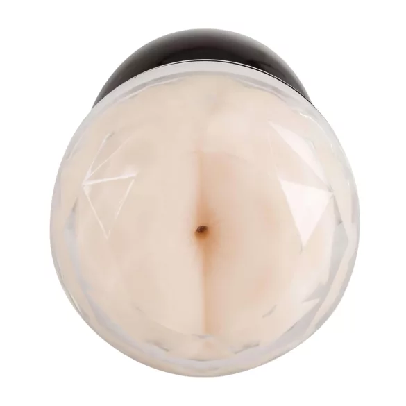 You2Toys - masturbador duplo vagina e ânus - silicone preto