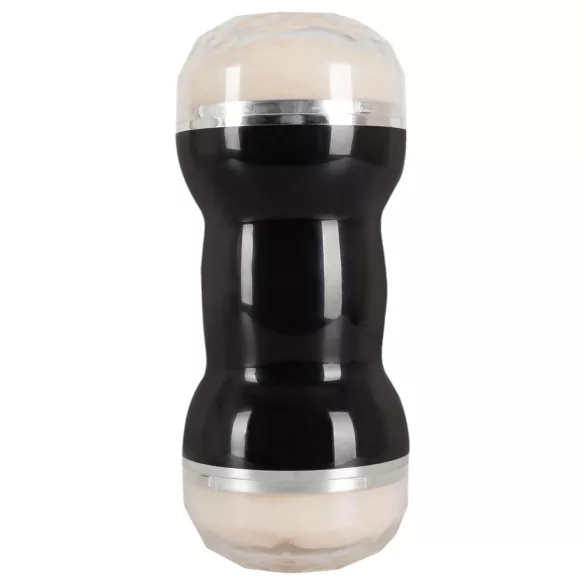 You2Toys - masturbador duplo vagina e ânus - silicone preto