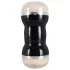 You2Toys - masturbador duplo vagina e ânus - silicone preto
