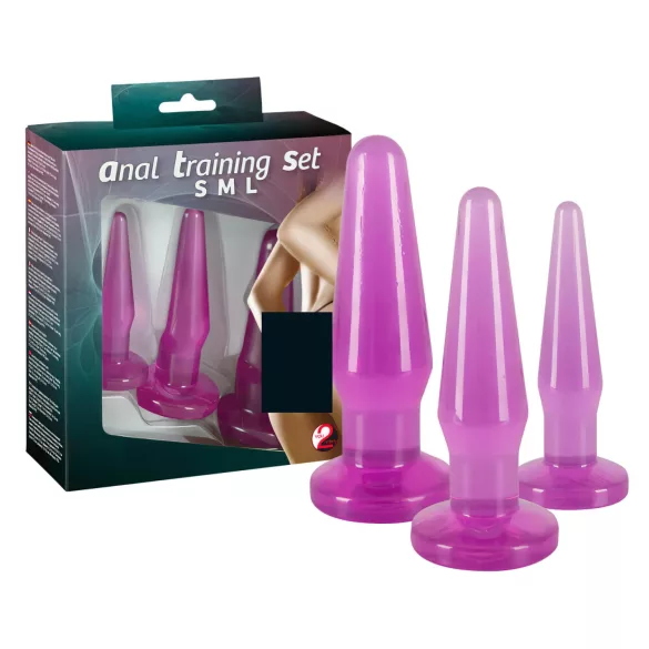 You2Toys - plug anal para treino - kit com 3 peças - lilás