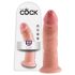 King Cock 9 - Dildo realista com ventosa (23cm) - cor natural