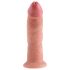 King Cock 9 - Dildo realista com ventosa (23cm) - cor natural
