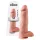 King Cock - dildo realístico grande com escroto - 30 cm - cor natural