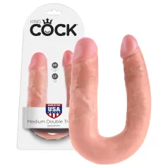King Cock - dildo duplo médio - cor natural