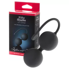   Fifty Shades of Grey - Bola de pompoarismo dupla - Silicone cinza