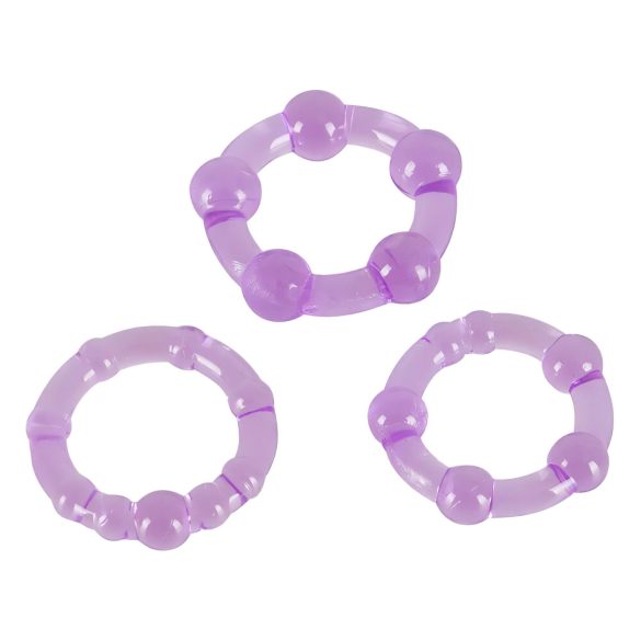 You2Toys - Conjunto de Anéis Penianos "Firmeza Total" - roxo (3 peças)