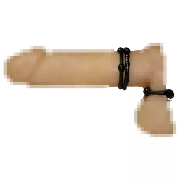 You2Toys - Anel peniano kit - elástico preto (3 unidades)