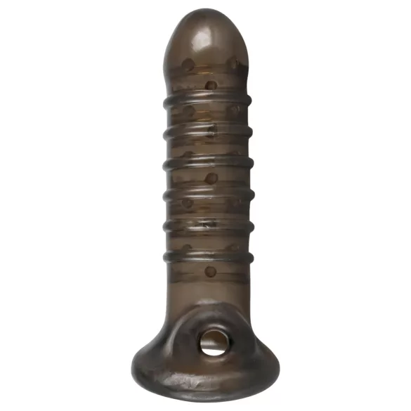 Rebel - capa peniana texturizada - silicone cinza