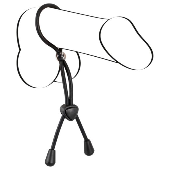 Bad Kitty - anel de silicone para pénis e testículos (preto)