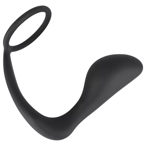 Black Velvets - plug anal com anel peniano - silicone preto