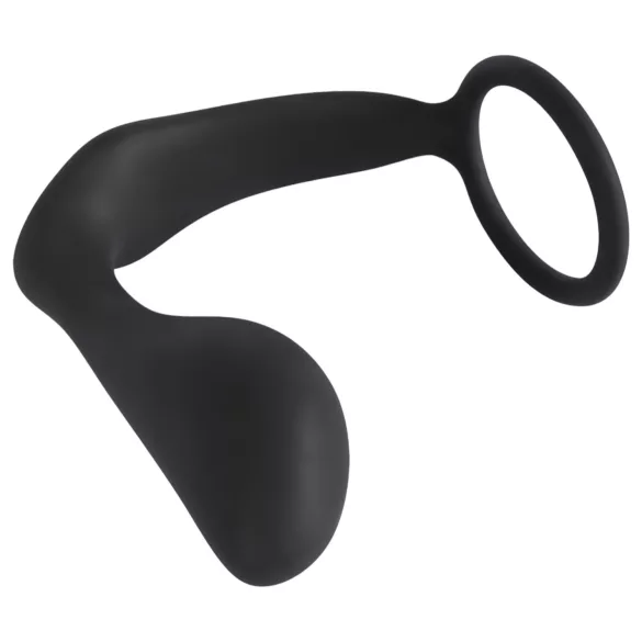 Black Velvets - plug anal com anel peniano - silicone preto