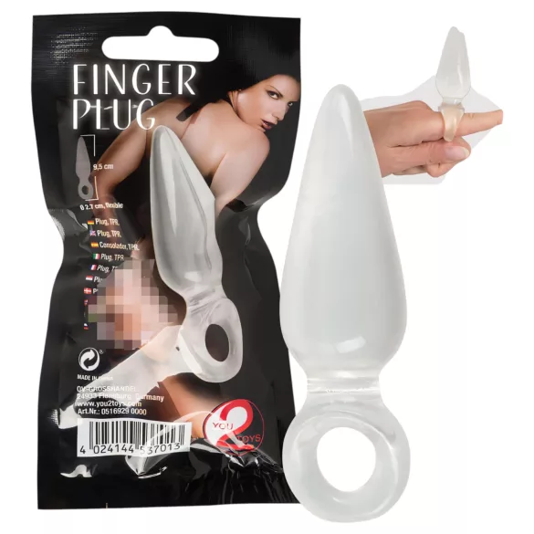 You2Toys - Finger Plug - plug anal de dedo (transparente)