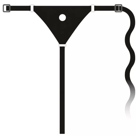 You2Toys - cintaralho com dildo em silicone - preto