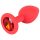 Plug Anal Colorido JOY - Silicone Pequeno (Vermelho)