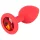 Colorful JOY - plug anal silicone pequeno - vermelho