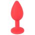 Plug Anal Colorido JOY - Silicone Pequeno (Vermelho)