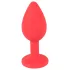 Colorful JOY - plug anal silicone pequeno - vermelho
