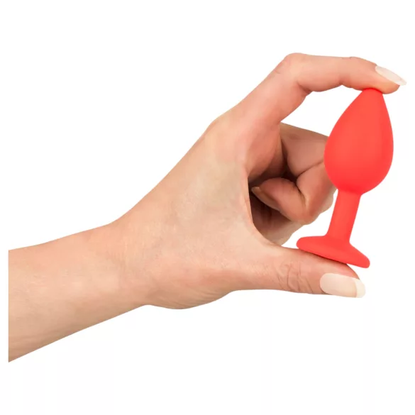 Colorful JOY - plug anal silicone pequeno - vermelho