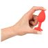 Plug Anal Colorido JOY - Silicone Pequeno (Vermelho)