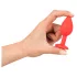 Colorful JOY - plug anal silicone pequeno - vermelho