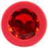 Plug Anal Colorido JOY - Silicone Pequeno (Vermelho)