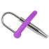 Plug Uretral - Anel de Silicone com Cone Uretral (Roxo-Prata)