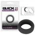 Black Velvets - anel peniano grosso - silicone preto - 2,6cm