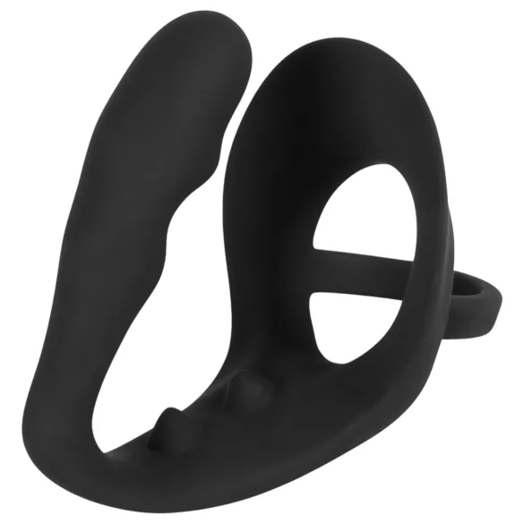 Black Velvets - dildo anal + anel peniano e para testículos (preto)