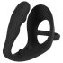 Veludo Preto - Dildo Anal com Anel Peniano e Escrotal (preto)