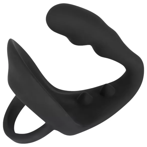 Black Velvets - dildo anal + anel peniano e para testículos (preto)