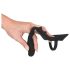 Veludo Preto - Dildo Anal com Anel Peniano e Escrotal (preto)