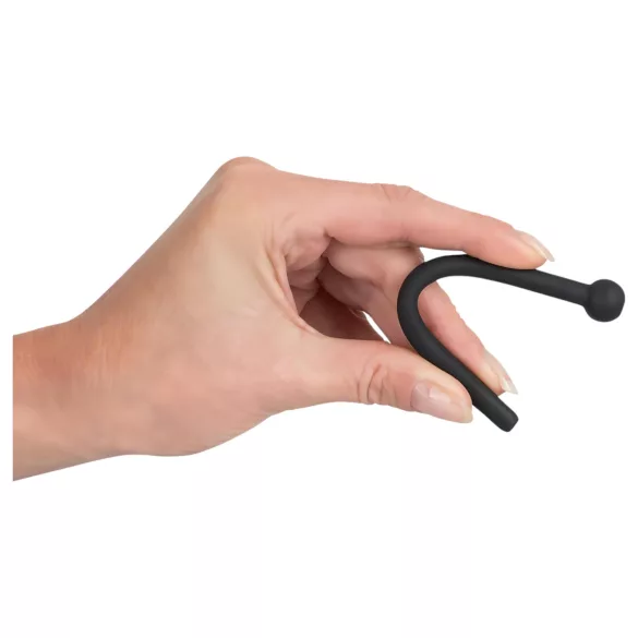 Piss Play - dilatador uretral oco - silicone preto
