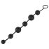 Veludo Preto - Dildo Anal com 6 Pérolas (preto)