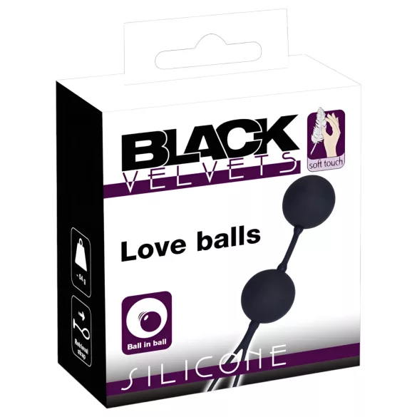 Black Velvets - bolas de pompoar duplas