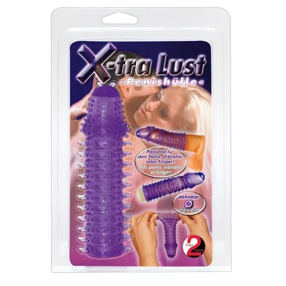 You2Toys - capa peniana - texturizada - silicone roxo