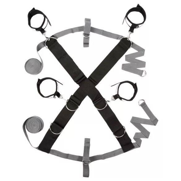 Fifty Shades of Grey - kit bondage completo - restrição - cinza