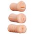 Conjunto de Prazer Portátil (3 peças) - Sensação Real: Vagina, Boca, Anos