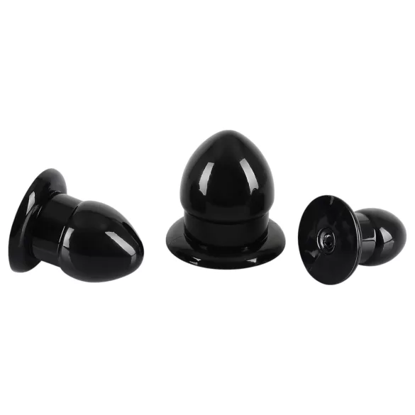 You2Toys - kit plug anal - 3 peças - silicone preto