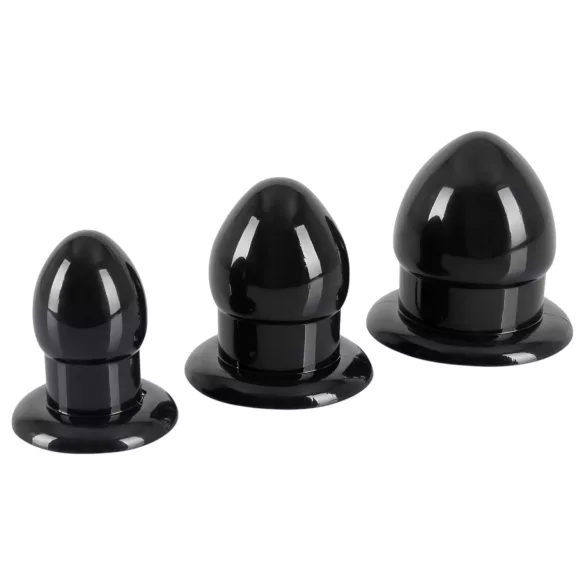 You2Toys - kit plug anal - 3 peças - silicone preto