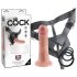 King Cock Strap-on 6 - Dildo com Arnês - Natural