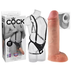 King Cock - strap-on com dildo oco 28cm - com arnês