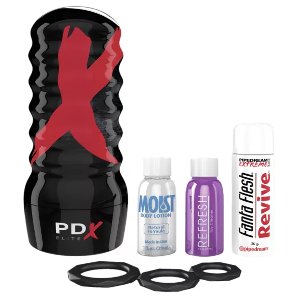 PDX Elite - masturbador vagina masculina com sucção manual - cor natural