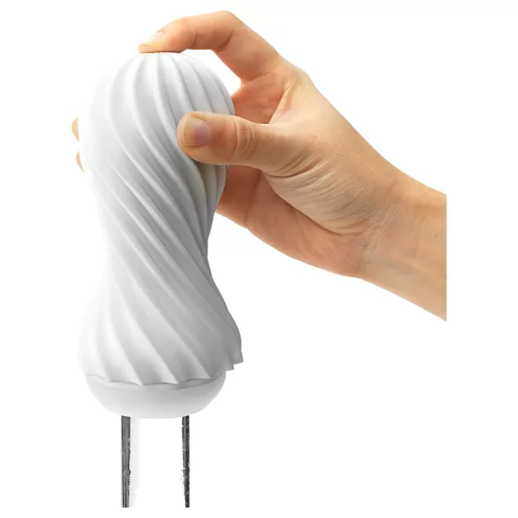 TENGA Flex - masturbador masculino - textura flexível - branco