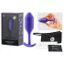 b-vibe - plug anal dupla bola - 114g - roxo