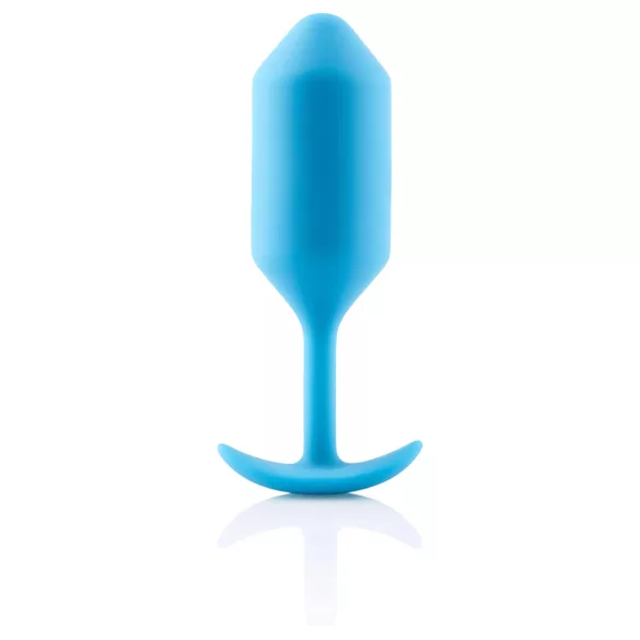 b-vibe - plug anal duplo com bolas 180g - azul